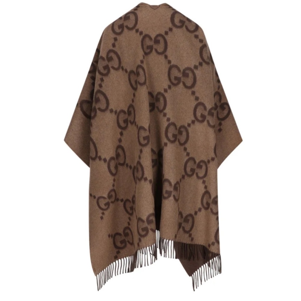 GUCCI Jumbo GG logo reversible cape poncho wrap - Picture 6 of 6